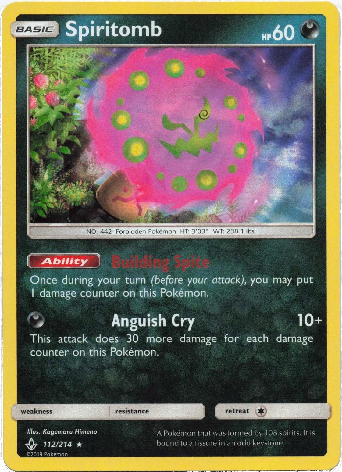 Unbroken Bonds Spiritomb [Holo] Pokémon card